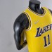 75th Anniversary IRVING #11 Los Angeles Lakers Yellow NBA Jersey-8383142