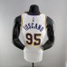 75th Anniversary TOSCANO #95 Los Angeles Lakers White NBA Jersey-6161453