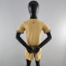 22/23 Barcelona kids kit Away Gold Kids suit short sleeve kit Jersey (Shirt + Short )-6541918
