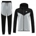 2022 Jersey Black Grey Hooded Edition Classic Training Suit (Top + Pant)-1572653