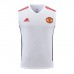 22/23 Manchester United M-U Vest training suit kit White Suit Shorts Kit Jersey (Vest + Short)-4943139
