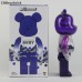 Bearbrick purple Qianqiu building block bear 400% trendy play doll doll violent bear decoration ornaments-Purple-8781670