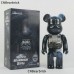 Bearbrick Black Star Qianqiu Building Block Bear 400% Trendy Doll Violent Bear Doll Ornament-Grey-5698111