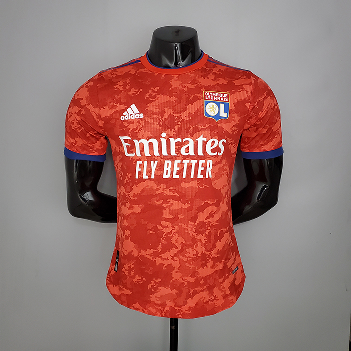 22/23 Lyon Away Red Jersey Kit short sleeve