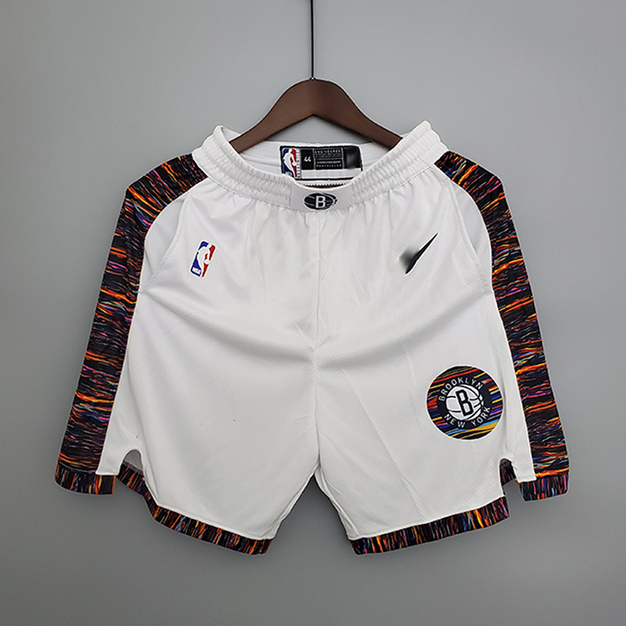 Brooklyn Nets white ball pants NBA Shorts-9681981