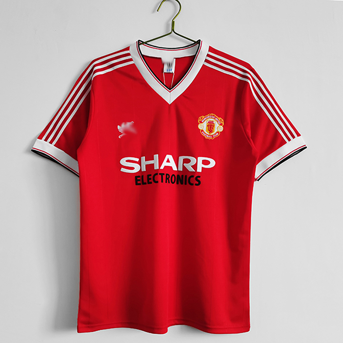 1983 Retro Manchester United M-U Home Jersey version short sleeve-3382859