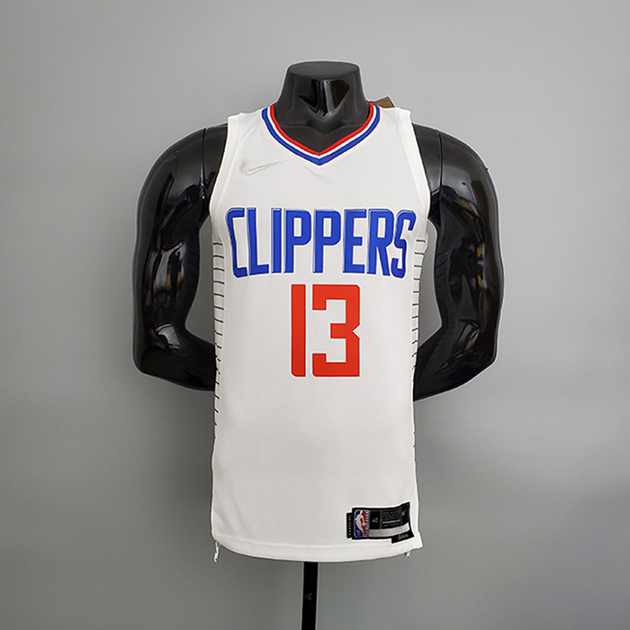 75th Anniversary Clippers Blue White NBA Jersey #13 White NBA Jersey-2522594