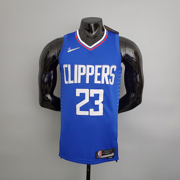 75th Anniversary Clippers Blue White NBA Jersey #23 White NBA Jersey-3218407