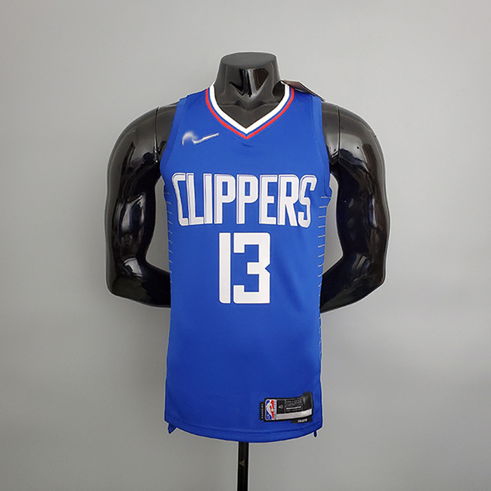 75th Anniversary Clippers Blue White NBA Jersey #13 White NBA Jersey-1150045