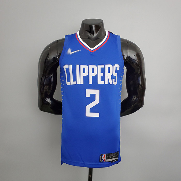 75th Anniversary Clippers Blue White NBA Jersey #2 White NBA Jersey-7021645