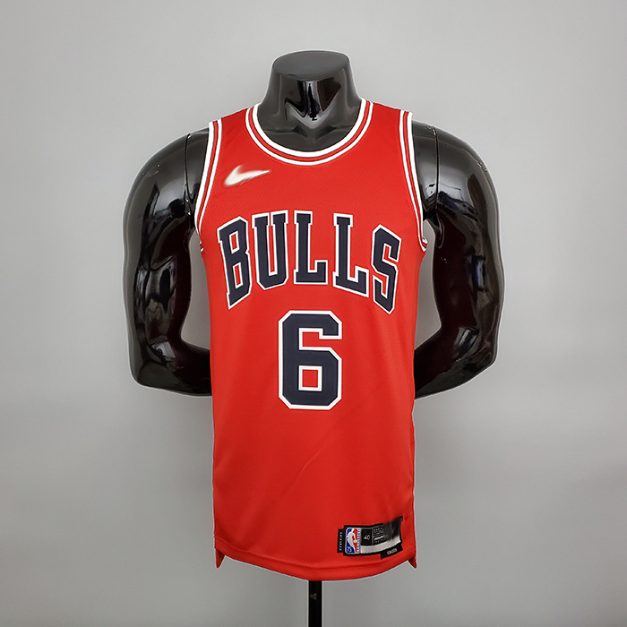75th Anniversary CARUSO#6 Bulls Red NBA Jersey-2159119