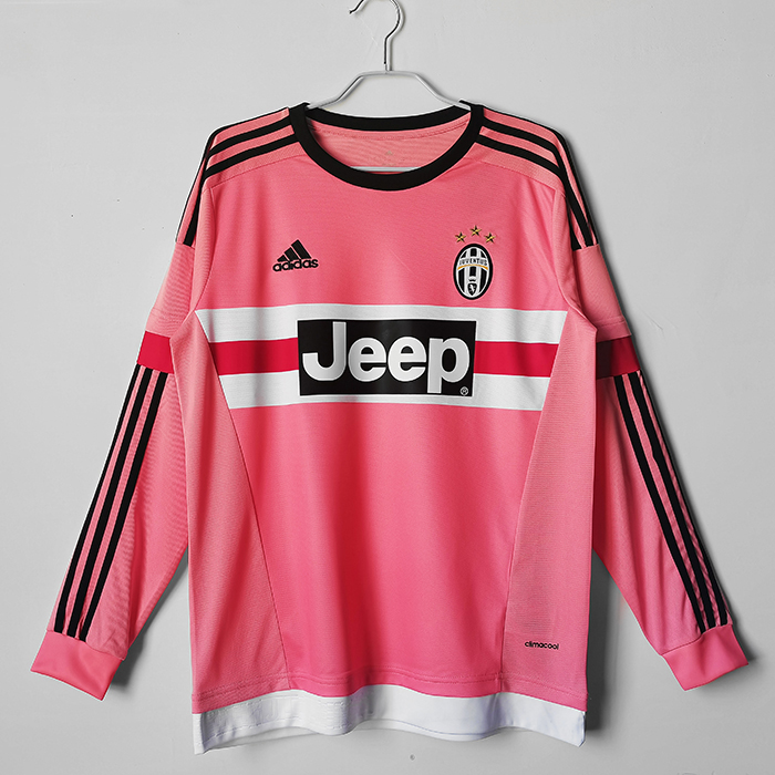 2015/16 Retro Juventus Away Jersey version long sleeve Jersey-3462386