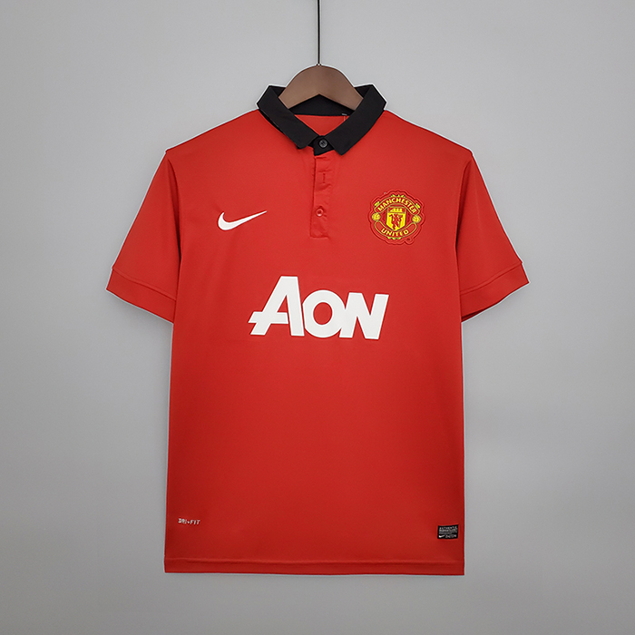 Retro 13/14 Manchester United M-U home Jersey version short sleeve-9927738