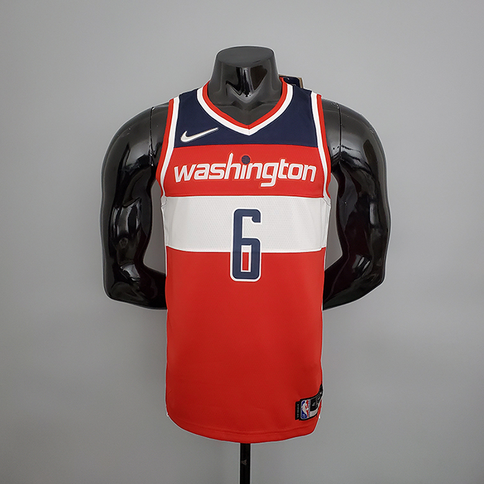 75th Anniversary Harrell #6 Washington Wizards Red White and Blue NBA Jersey-5104370