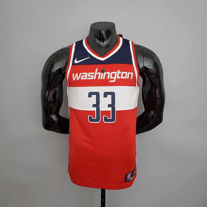 75th Anniversary Kuzma #33 Washington Wizards Red White and Blue NBA Jersey-7349125