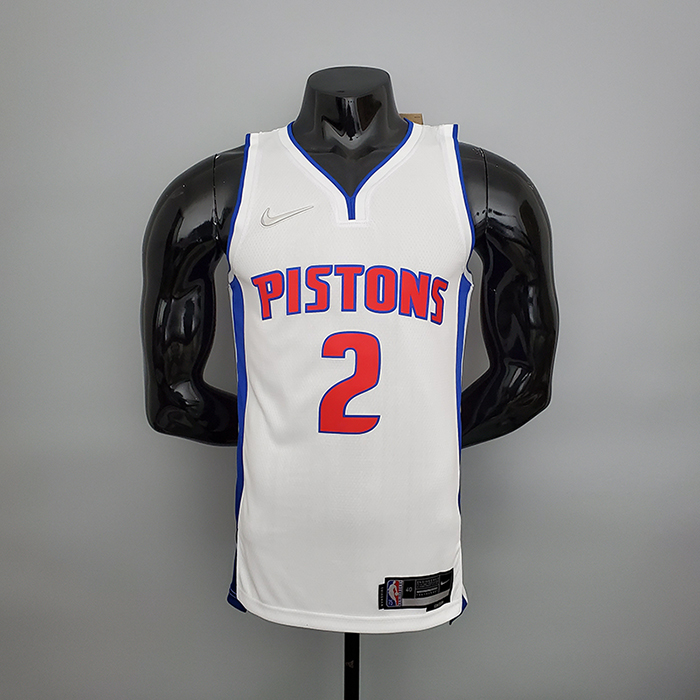 75th Anniversary Cunningham #2 Detroit Pistons White NBA Jersey-5320723