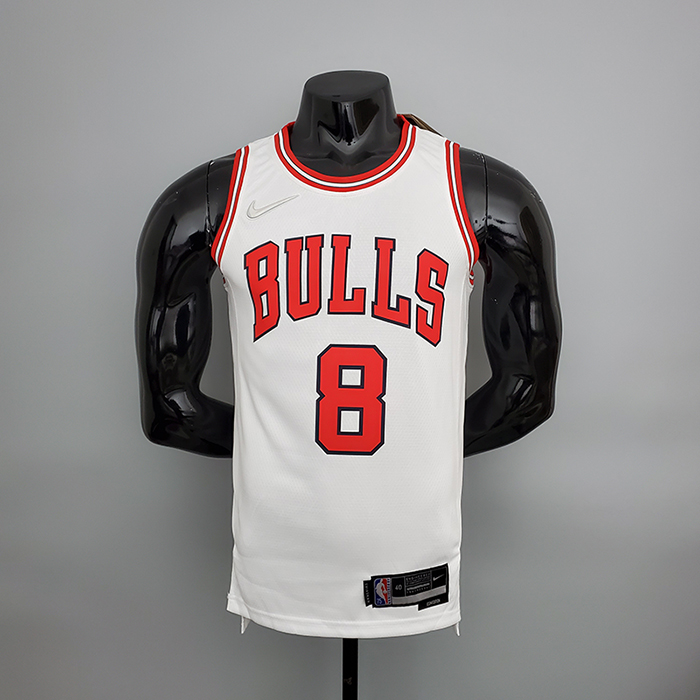 75th Anniversary LaVine #8 Chicago Bulls White NBA Jersey-5131332