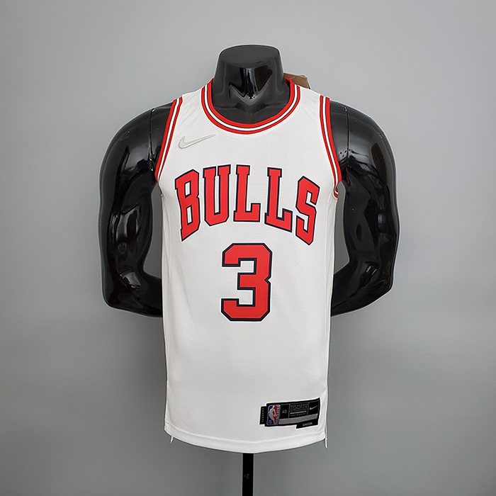 75th Anniversary Wade #3 Chicago Bulls White NBA Jersey-8631979