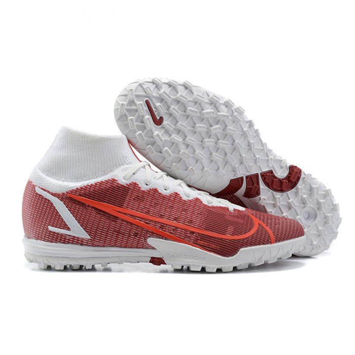 Superfly 8 Academy TF Soccer Shoe-White/Wine Red-8835045