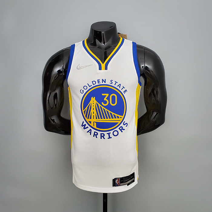 75th Anniversary Curry #2974 Golden State Warriors White NBA Jersey-2806485