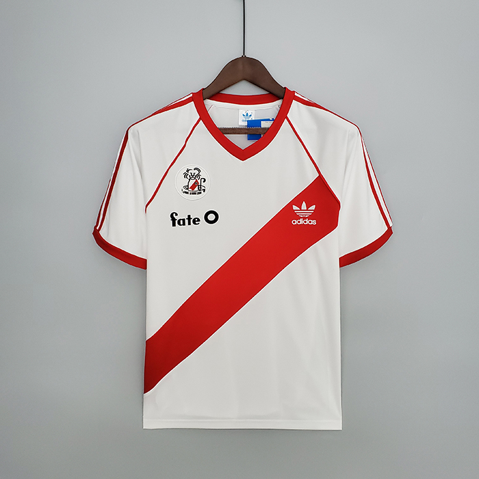 1986 Retro Club Atletico River Plate home Jersey version short sleeve-375215
