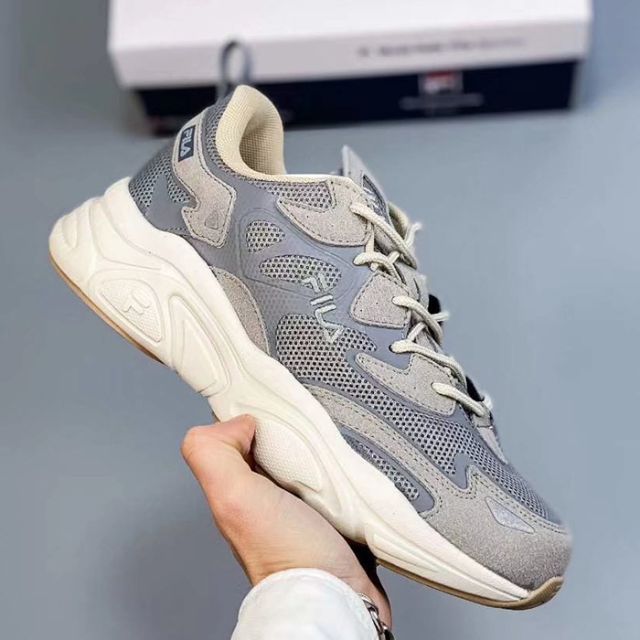 Retro Clunky Sneaker ulzzang ins Running Shoes-Gray/White-6986737