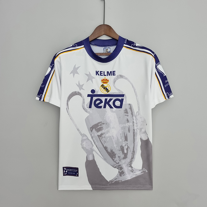 Retro 97-98 Real Madrid Champions League 7 Champions Commemorative Edition Jersey version short sleeve-6696175