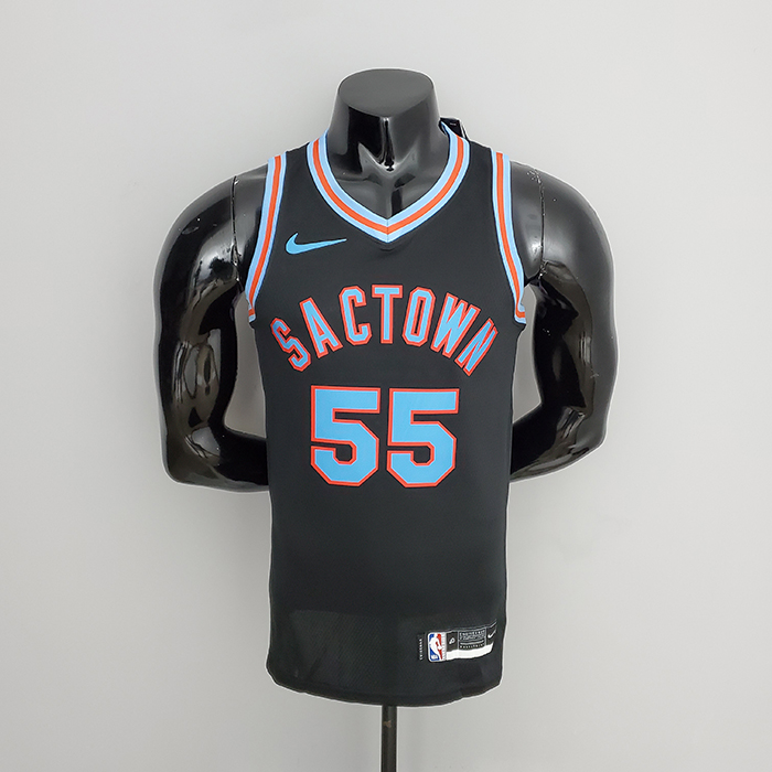 2021 Sacramento Kings Williams#55 Black City Edition NBA Jersey-3565901