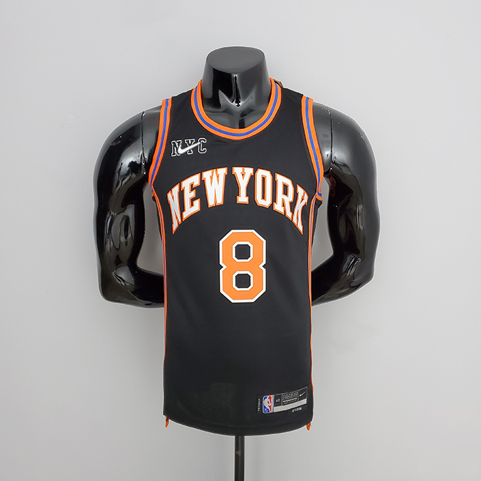 2022 Season Walker #8 Knicks Urban Edition Black NBA Jersey-4795400