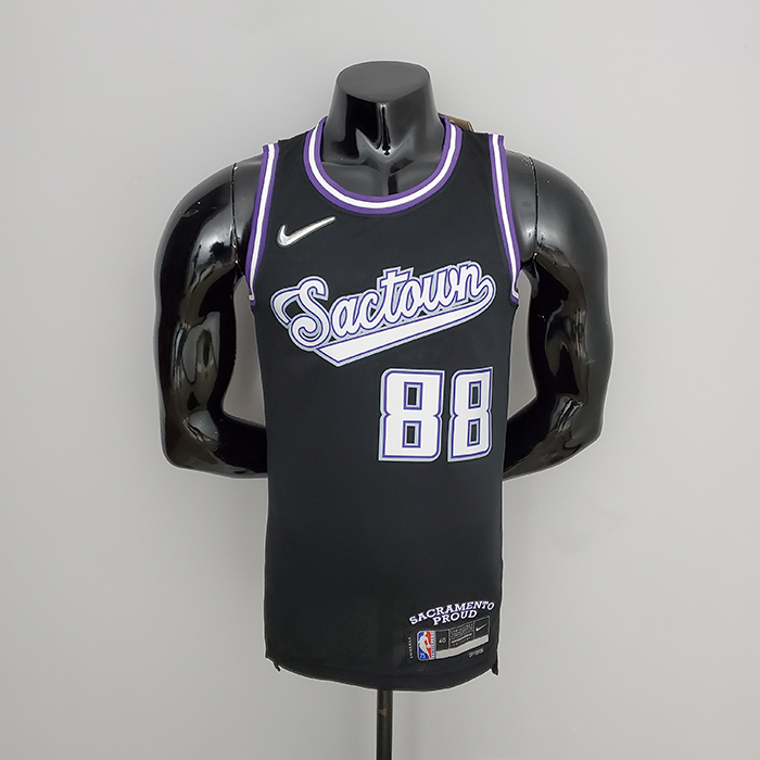 2022 Season QUETA #88 Sacramento Kings City Edition Black NBA Jersey-9703602