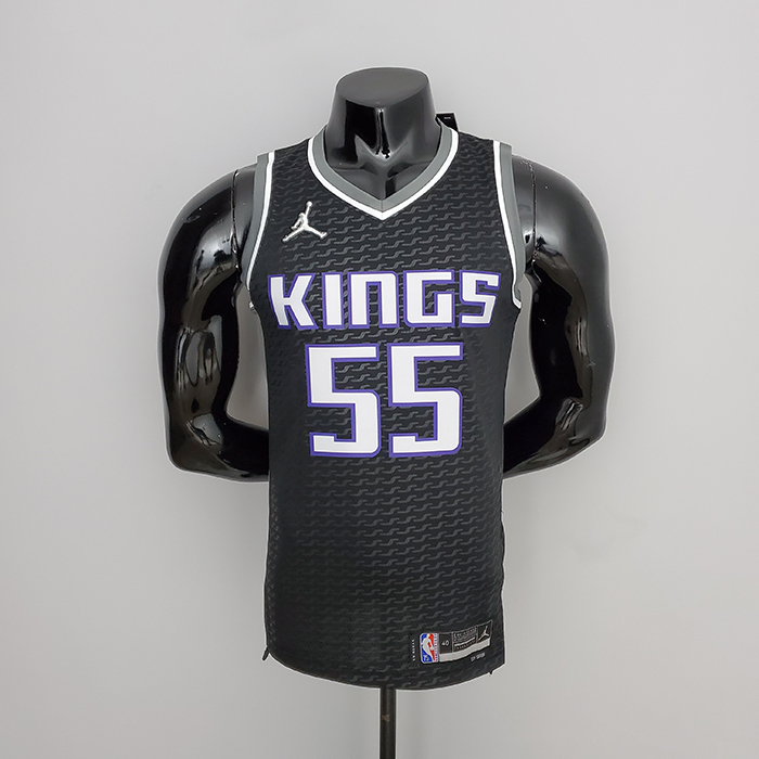 75th Anniversary Williams #55 Jordan Sacramento Kings Black NBA Jersey-3783986