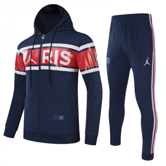 21/22 Paris Saint-Germain PSG Navy Blue Edition Classic Jacket Training Suit (Top+Pant)-8042122