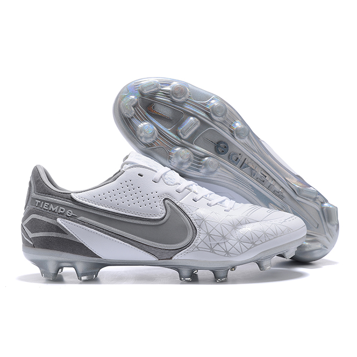 Tiempo Legend 9 FG Soccer Shoes-Light Gray-7290485