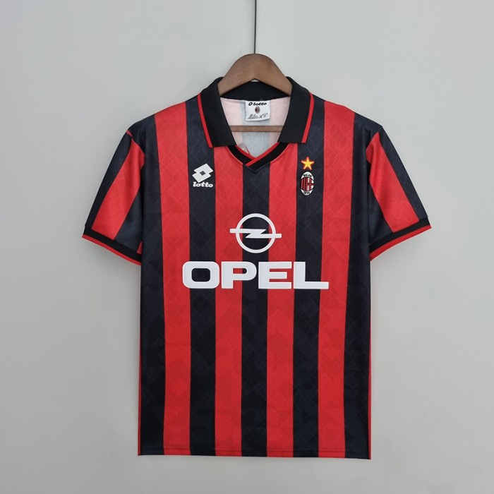 Retro 95/96 AC Milan home Jersey version short sleeve-862439