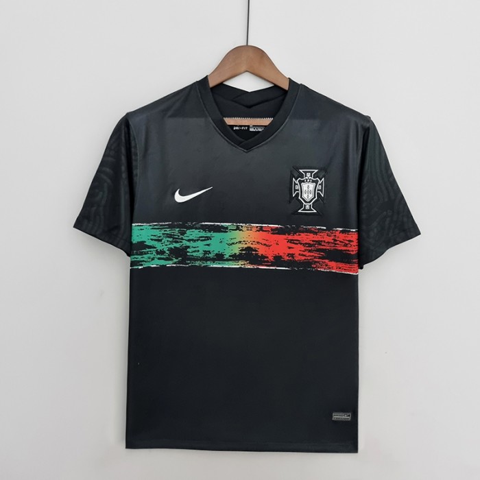 2022 Portugal Black Jersey version short sleeve-5128683