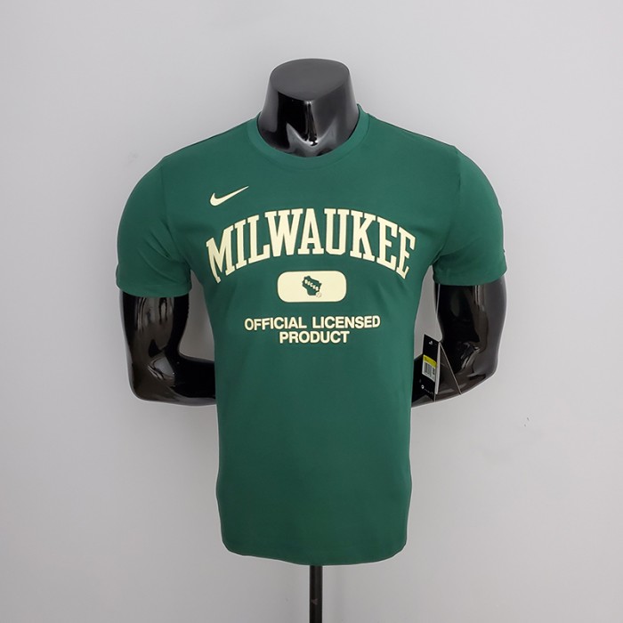 Milwaukee Bucks NBA Summer Green T-shirt-4945454