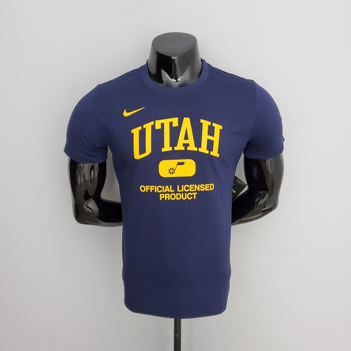 Utah Jazz NBA Summer Navy Blue T-shirt-2550888