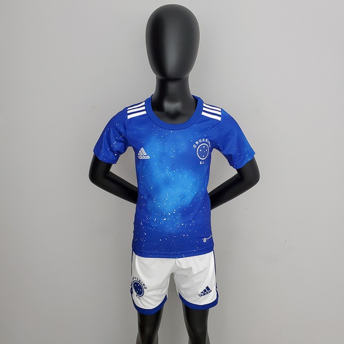 22/23 Cruzeiro home Kids Kit Jersey (Shirt + Short)-1590340