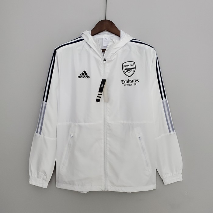 2022 Arsenal Windbreaker White Hooded Windbreaker jacket Windbreaker-5651172