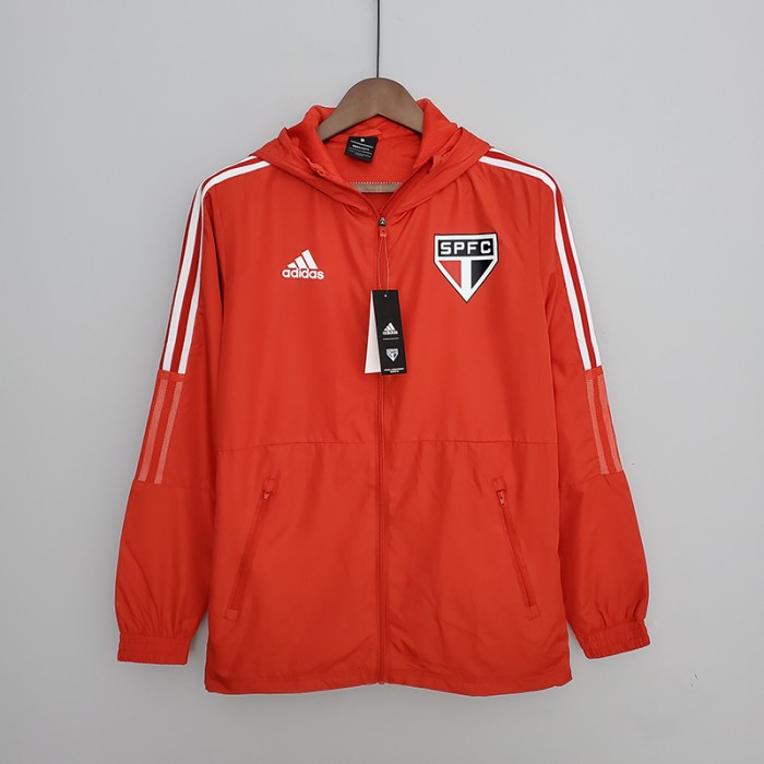 2022 Sao Paulo Futebol Clube Windbreaker Red Hooded Windbreaker jacket Windbreaker-1495093