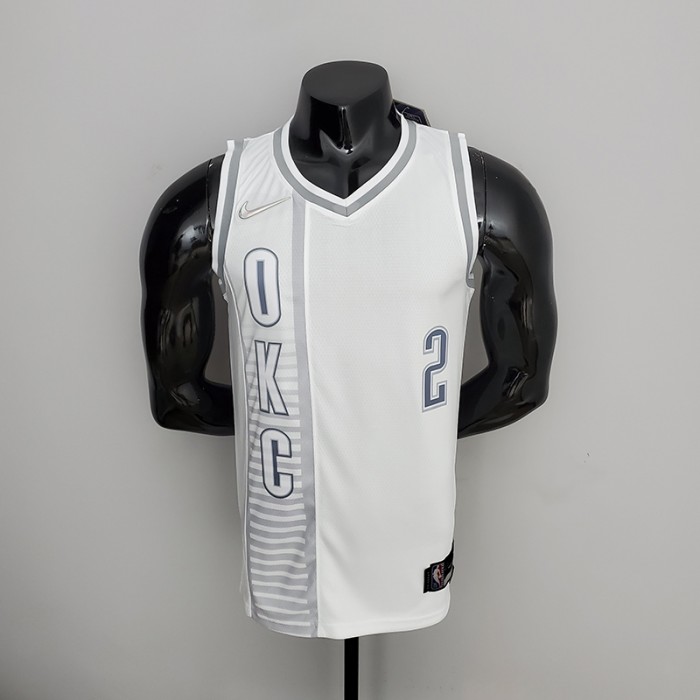 75th Anniversary Oklahoma City Thunder City GILGEOUS-ALEXANDER#2 Edition White NBA Jersey-2125329
