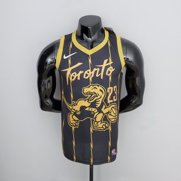 2022 Toronto Raptors VANVLEET#23 City Edition Black NBA Jersey-6229654