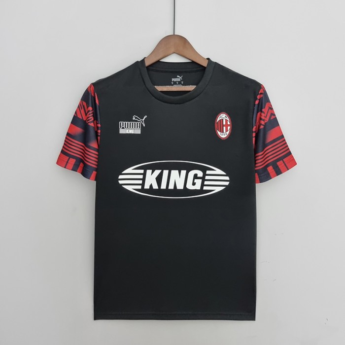 22/23 AC Milan Football Heritage Black Jersey version short sleeve-4134745