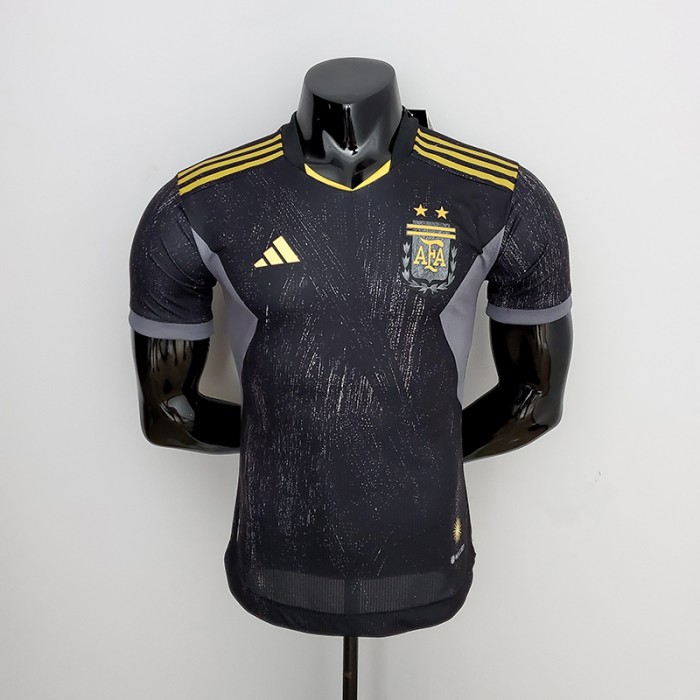 2022 Argentina Black Jersey version short sleeve (Player Version)-9717762
