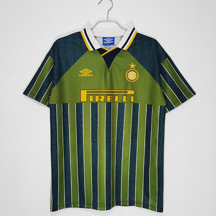 1995/96 Inter Milan Reteo Away Green Jersey version short sleeve-9546456