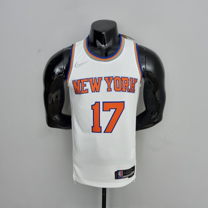 75th Anniversary Lin #17 New York Knicks White NBA Jersey-6404696