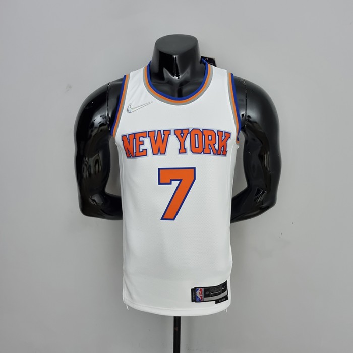 75th Anniversary Anthony #7 New York Knicks White NBA Jersey-5925754