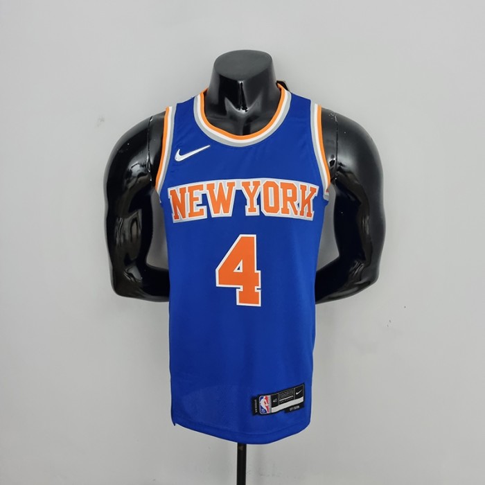 75th Anniversary Ross #4 New York Knicks Blue NBA Jersey-8207088