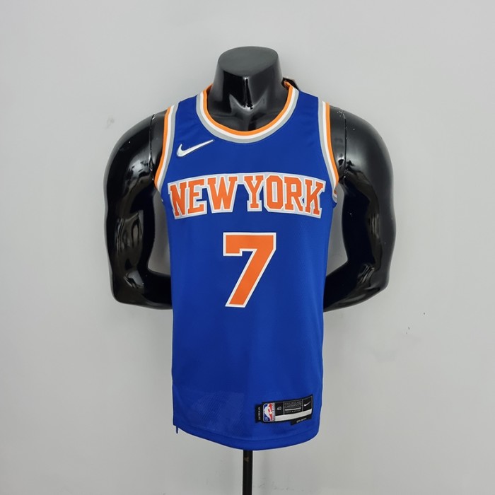 75th Anniversary Anthony #7 New York Knicks Blue NBA Jersey-4774151