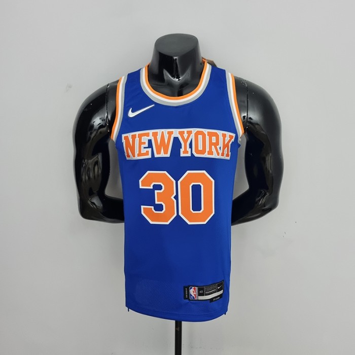 75th Anniversary Randle #30 New York Knicks Blue NBA Jersey-6648579